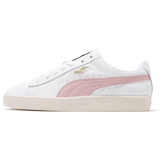 PUMA Basket Skateboarding Shoes Women's Low-top White/powder