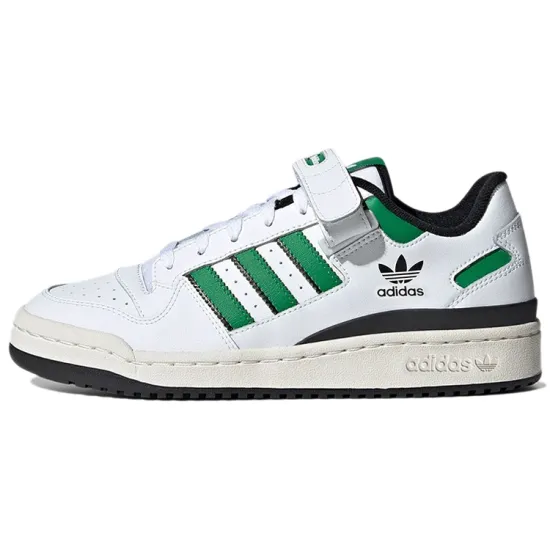 Adidas Originals FORUM Skateboard Shoes Women's Low-top White/Green/Black