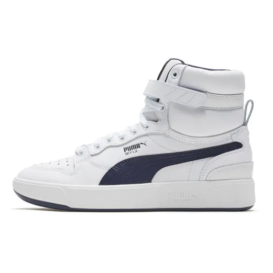 Puma Sky LX Skateboarding Shoes Unisex High-top White/Royal Blue