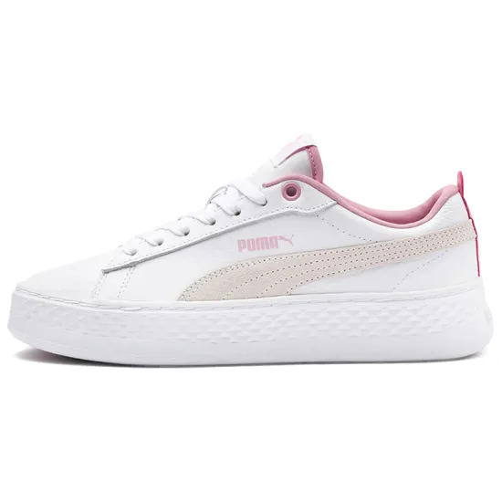 Puma Women's Smash Platform Low 'White Pale Pink'