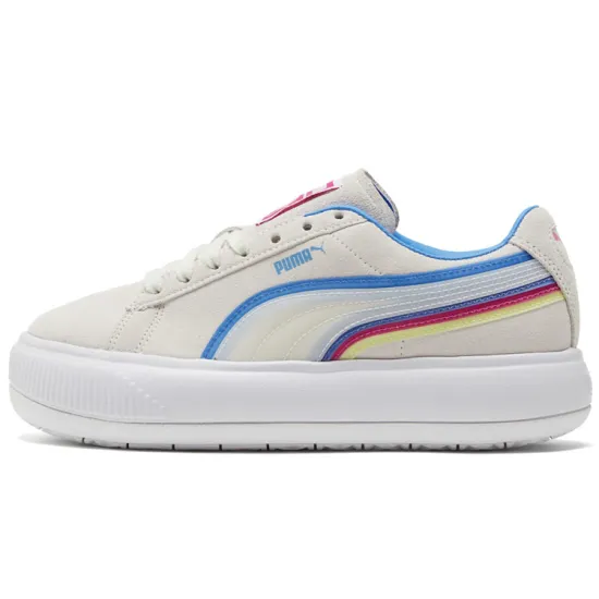 Puma Suede Skateboarding Shoes Women's Low-top Beige/blue/red/yellow