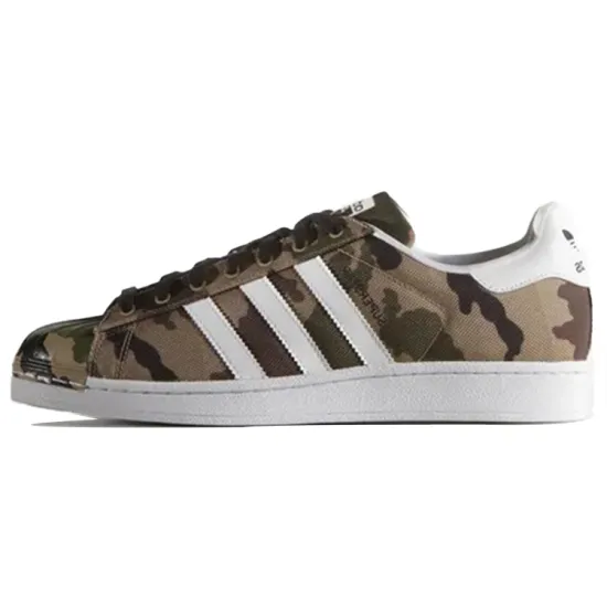 Adidas Originals Superstar Series Skateboard Shoes Women's Low-top Green Camouflage