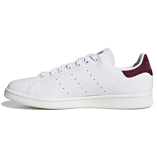 Adidas Originals Stan Smith Skateboard Shoes Unisex Low-top White/Burgundy