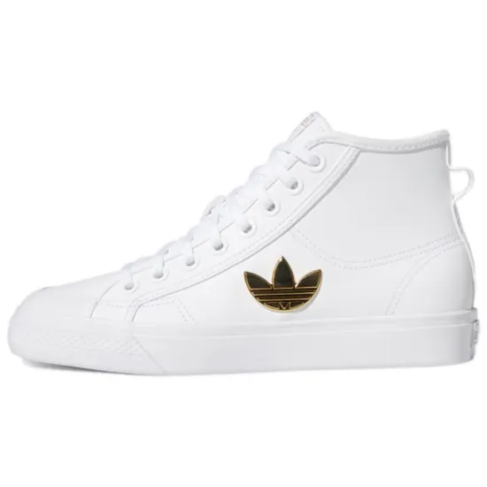 Adidas Nizza Trefoil Hi Cloud White Gold Metallic Women's