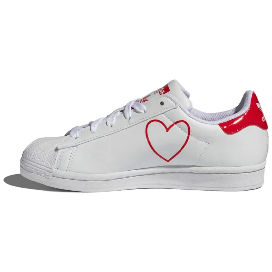 Adidas Superstar White Scarlet Women's