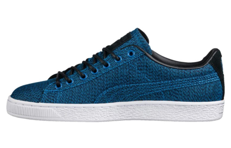 PUMA Basket Skateboard Shoes Men's Low Top Lake Blue