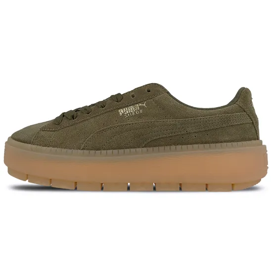 PUMA Suede Platform Trace 'Olive Night' Women's