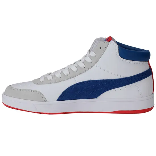 PUMA Court Legend Skateboarding Shoes Unisex Mid-top White/gray/blue