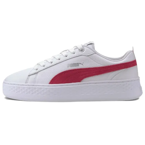 Puma Women's Smash Platform Leather 'White Bright Rose'