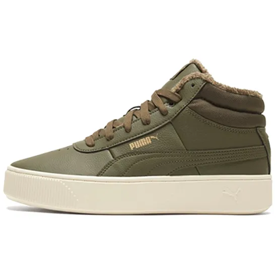 Puma Vikky Skateboarding Shoes Women's Mid-top Olive Green
