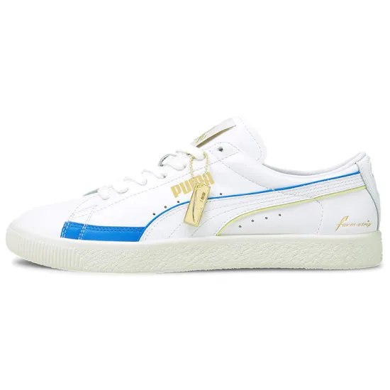 PUMA Basket Skateboarding Shoes Unisex Low-top White/Yellow/Blue