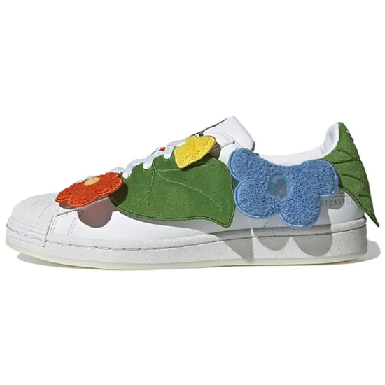 Melting Sadness X adidas originals Superstar Series Skateboarding Shoes Unisex Low-top White, Green, Blue, Red