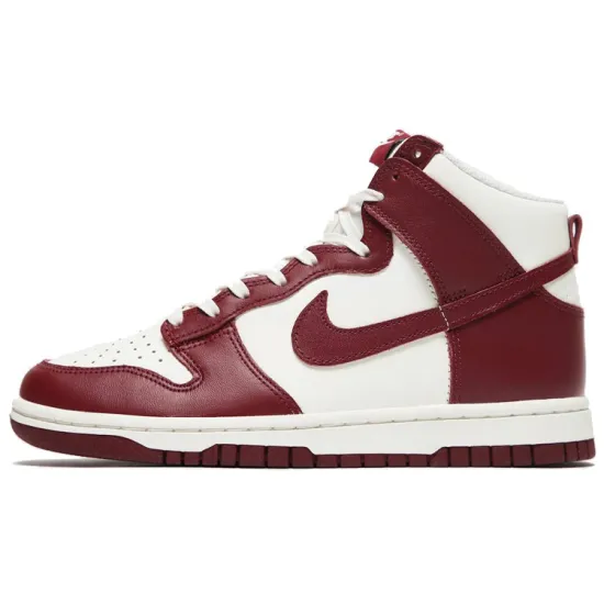 Nike Dunk High Sail Team Red Women's