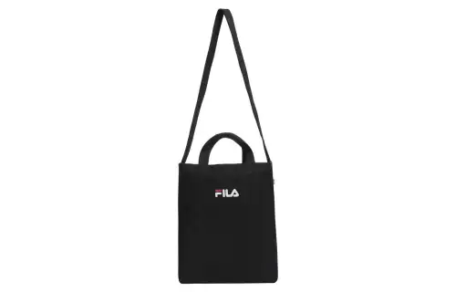 FILA Eco Friendly Canvas Crossbody Bag, Canvas Bag, Shoulder Bag, Handbag Regular Unisex Black