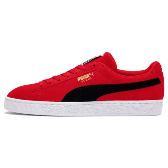 PUMA Suede Skateboarding Shoes Unisex Low-top Red/Black
