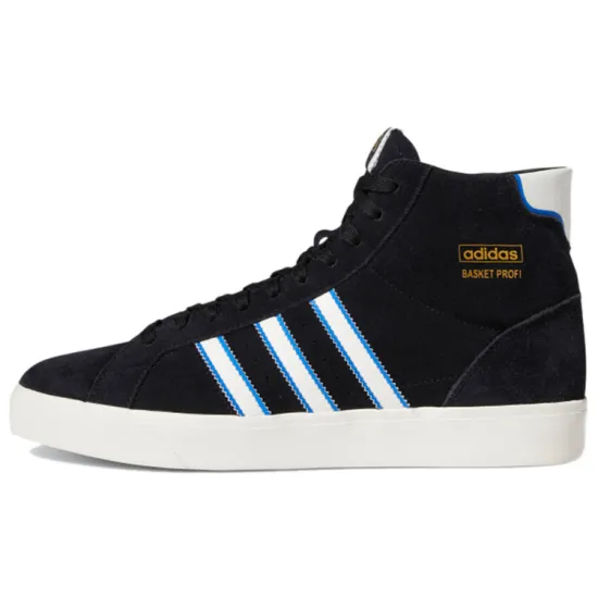 Adidas Originals Basket Profi Skateboard Shoes Men High-top Black/white/blue