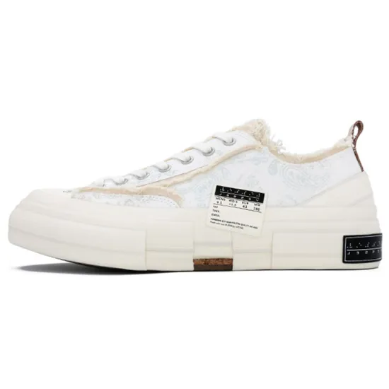 VESSEL G.O.P. Lows Paisley Flourescence Slip Resistant Abrasion Resistant Low top Skateboard Shoes Unisex White
