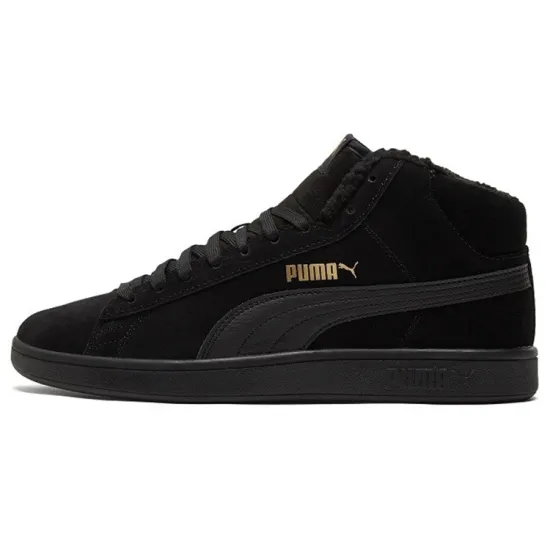 PUMA Smash V2 Skateboarding Shoes Unisex Mid-top Black