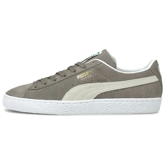 PUMA Suede Skateboarding Shoes Unisex Low-top Grey/Khaki/White