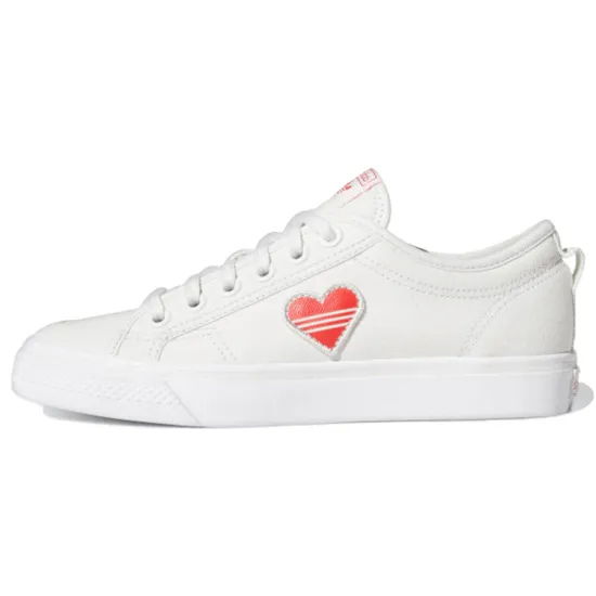 Adidas Originals NIZZA Series Skateboarding Shoes Women's Low-top White/Red