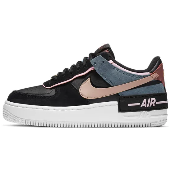 Nike Air Force 1 Low Shadow Black Light Arctic Pink Claystone Red Women's