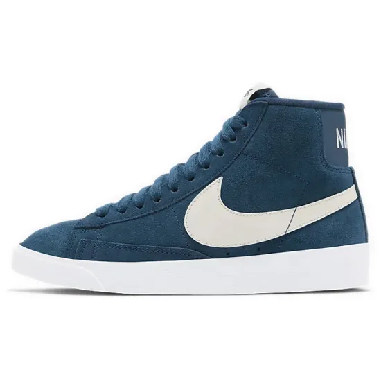 Nike Blazer Mid Vintage Suede Blue White Women's