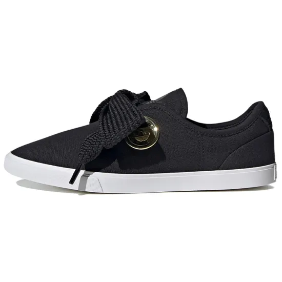 Adidas Originals Sleek Skateboard Shoes Women's Low-top Black/Gold