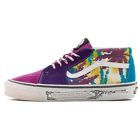 Vans Vault UA OG Sk8-Mid LX Aries Weed Leaf Purple Yellow