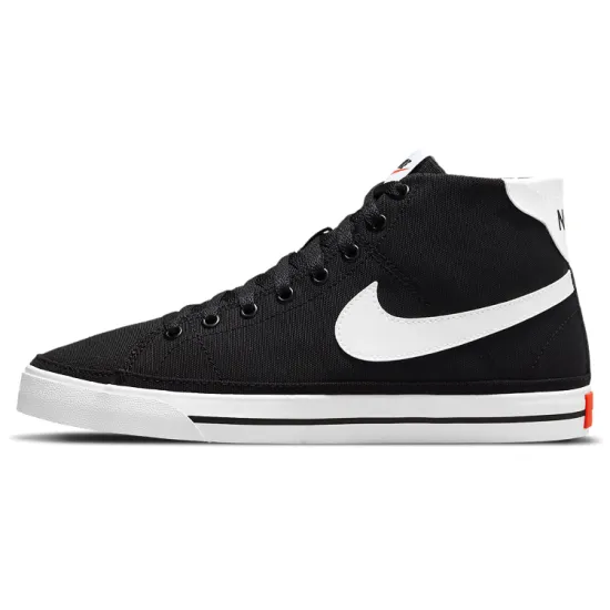 Nike Court Legacy Canvas Mid 'Black White Orange' Women's