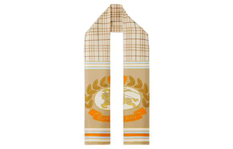 【Previous Season】logo-print silk scarf