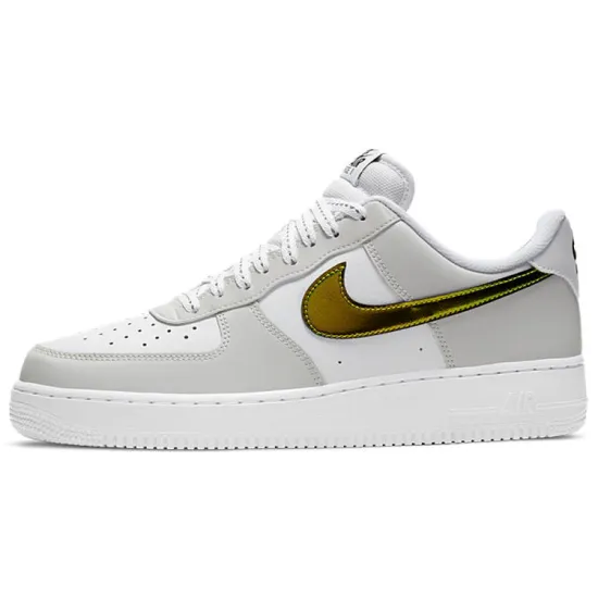 Nike Air Force 1 Skateboarding Shoes Men Low-top White/Gold