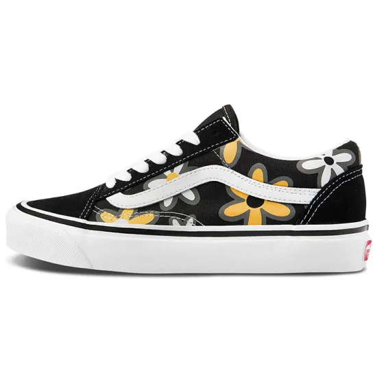 Vans Style 36 Skateboarding Shoes Unisex Low-top Black/Yellow/White
