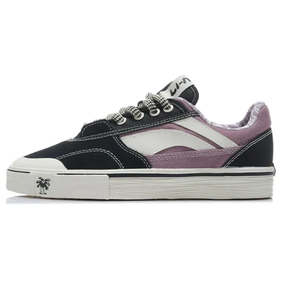 Steven Harrington X LiNing Skateboard Shoes Men Low-Top Lotus Gray Purple