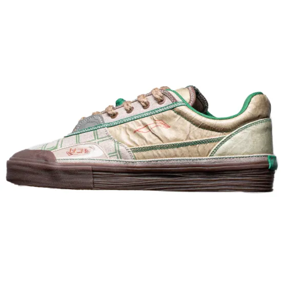 ACU x LiNing 50/50 Wear-resistant And Lightweight Low-Top Skateboard Shoes Men's Khaki