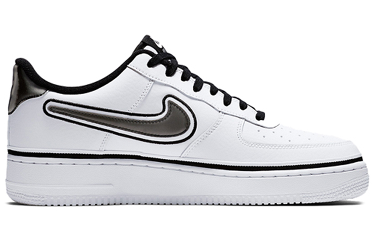 Nike Air Force 1 Low Sport Nba Unisex Skate Shoes White Black - 2