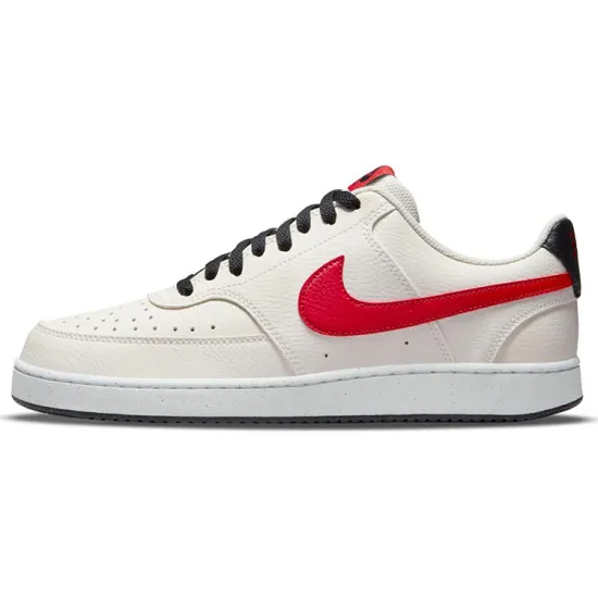 Nike Court Vision 1 Skateboarding Shoes Men Low-top White/Red