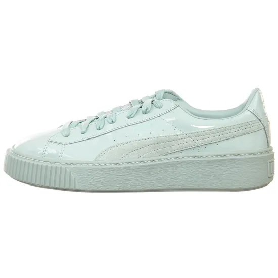 PUMA Basket Skateboarding Shoes Women's Low-top Aqua Blue