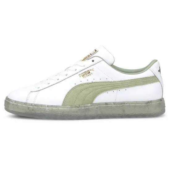 PUMA In Bloom - Desert Sage Skateboarding Shoes Women's Low-top White/green