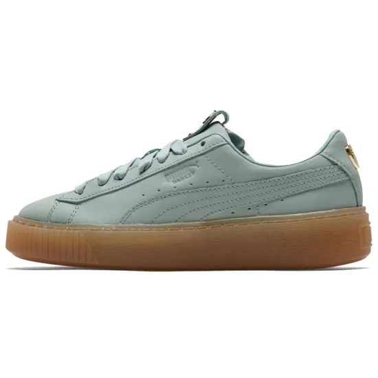 Fenty Beauty X Puma Platform Skateboarding Shoes Women's Low-top Cyan