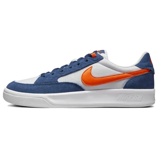 Nike SB Adversary Premium White Navy Safety Orange