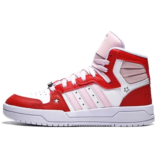Adidas Neo Neo Entrap Mid Shoes White/Red/Pink Women's