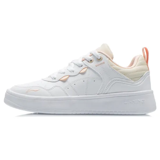 LINING Skateboard Shoes Women's Low-Top Standard White/Swan White