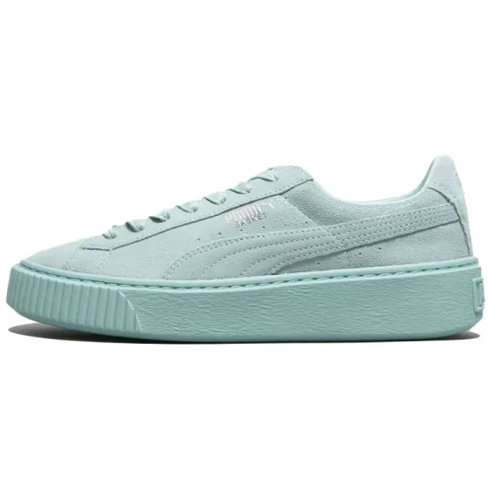Puma Platform Skateboarding Shoes Women's Low-top Mint Green