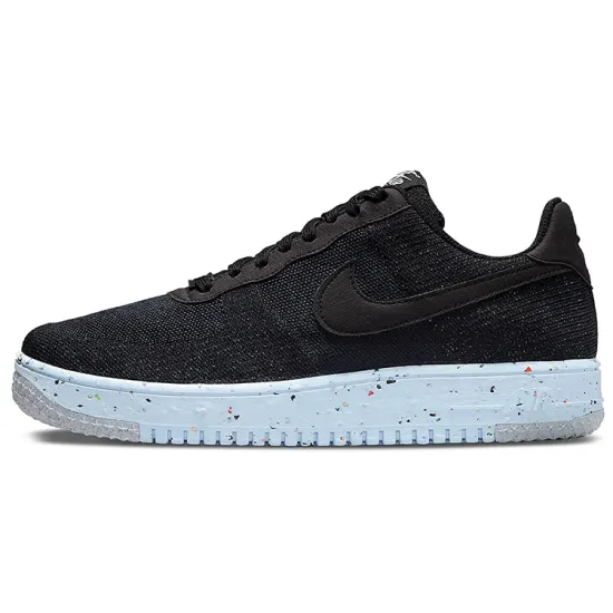Nike Air Force 1 Low Crater Flyknit Black Chambray Blue