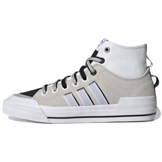 Adidas Originals NIZZA Series Skateboarding Shoes Unisex Mid-top Gray/White/Black