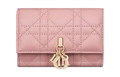 DIOR My Dior Sheepskin Wallet Women's Pink