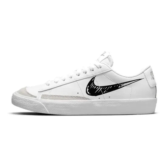 Nike Blazer Skateboarding Shoes GS Low-top White/Black