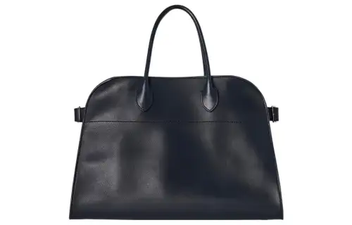 THE ROW Soft Margau Natural Grain Saddle Leather Tote Bag, Shopping Bag, Handbag Women's Blue