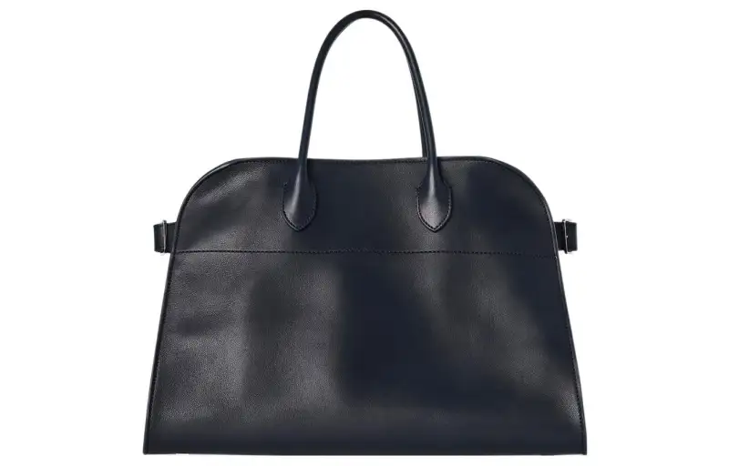 THE ROW Soft Margau Natural Grain Saddle Leather Tote Bag, Shopping Bag, Handbag Women's Blue