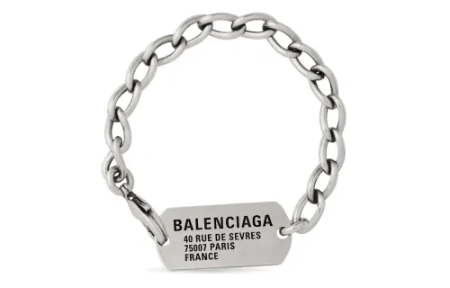 Balenciaga Logo Engraved Bracelet